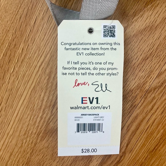 EV1 Gray Backpack with Red, White & Blue Stripe Accent - Picture 8 of 9